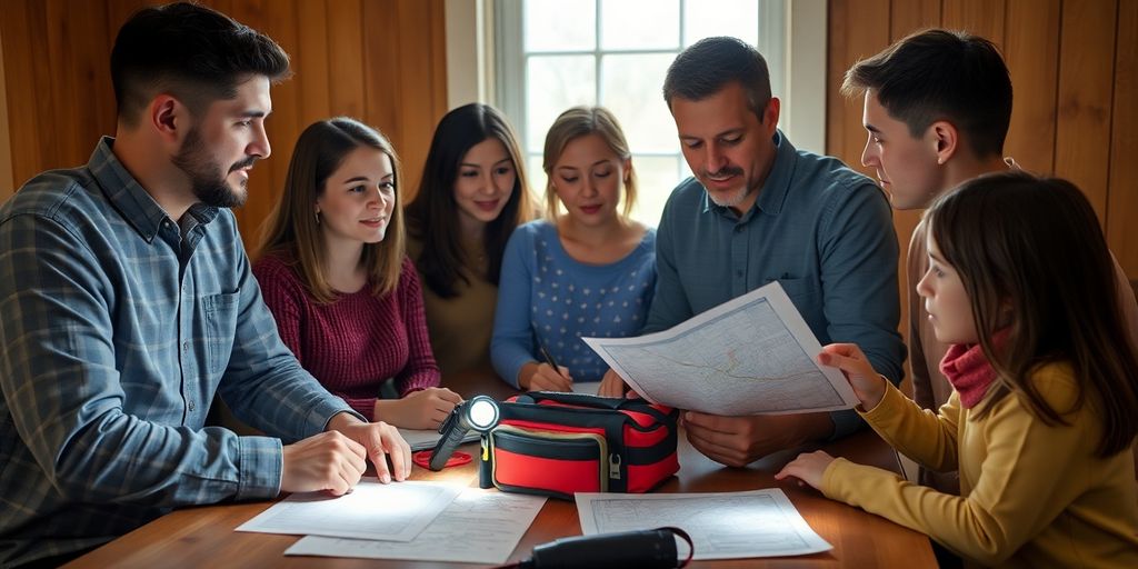 Family planning emergency strategies at the kitchen table.